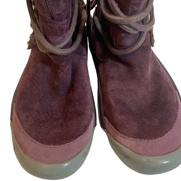 Cushe women’s Winter leather plum color waterproof faux fur lined boots size 6 - Picture 5 of 13